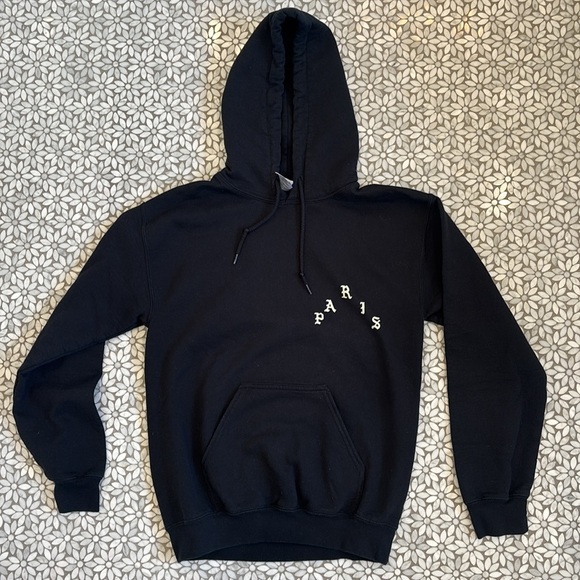 Unisex Kanye West Saint Pablo Paris‎ Tour Hoodie in Black, Size Small - Picture 2 of 6